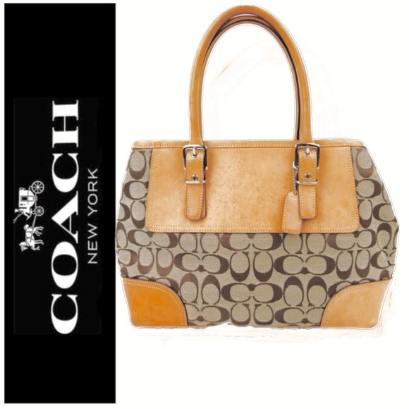 Coach Handbags - Coach Hampton Signature C top zip carryall Satchel 2004 Vintage - EUC